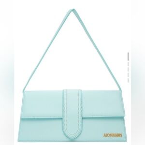 Barely used blue le bambino long Jacquemus purse